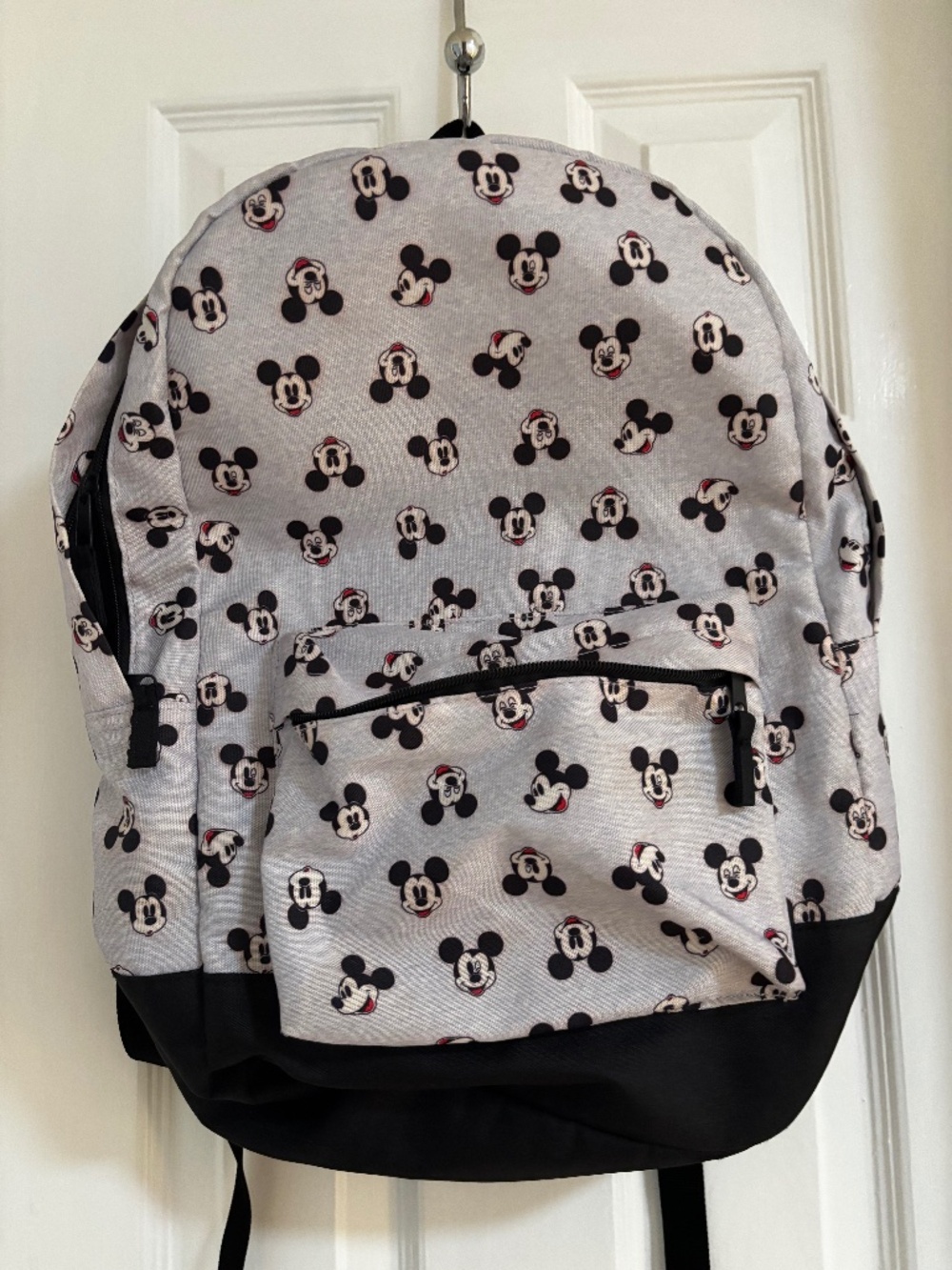 Disney Mickey Mouse Holiday Classic Gray & Black Backpack